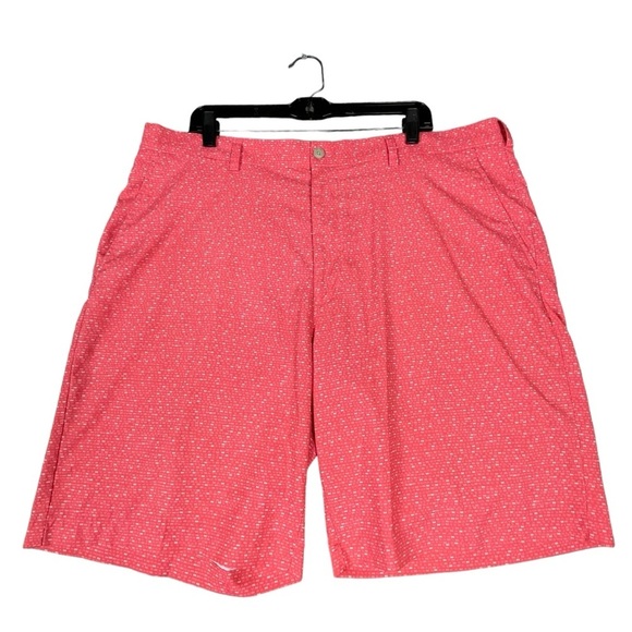 PGA Tour Orange White Geometric Print Athletic Athleisure Golf Shorts Sz 42* - Picture 1 of 9
